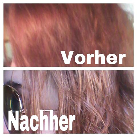vor und nach dem rauswaschen:-) - (Haare, Beauty, Haarfarbe)