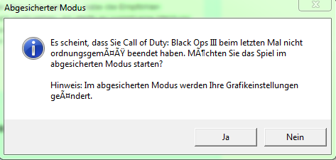 Abgesicherter Modus - (Computer, Games, Black Ops III)