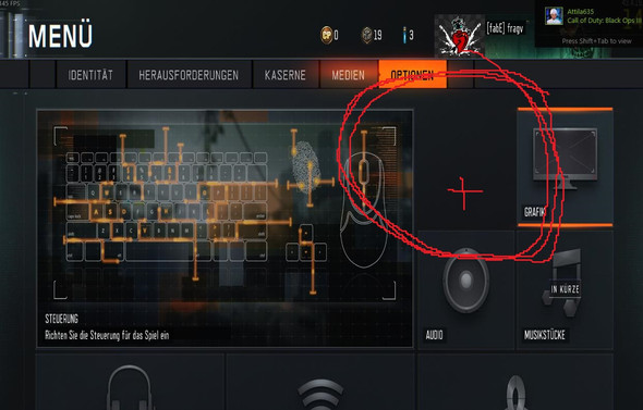 hier sollte im makierten bereich ein button sein - (black-ops, Bo3)