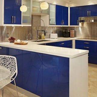 Ist eine blaue Küche in einem kleinen Raum sinnvoll? (Zimmer, blau, Umbau)