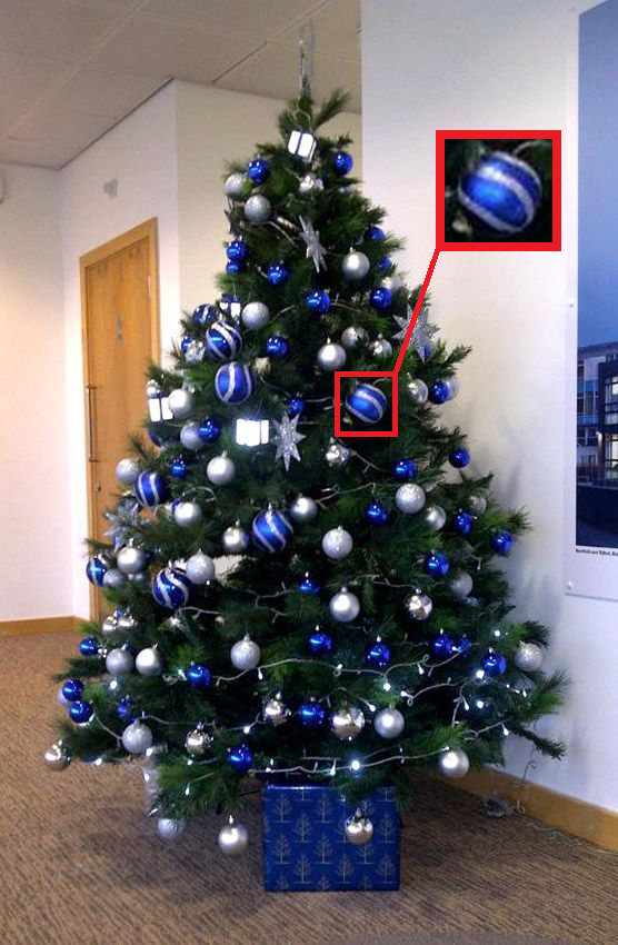 Blaue Weihnachtskugeln? (Weihnachten, Winter, Dekoration)
