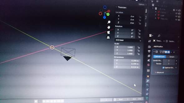 Blender, subdivision surface modifier macht objekt unsichtbar?
