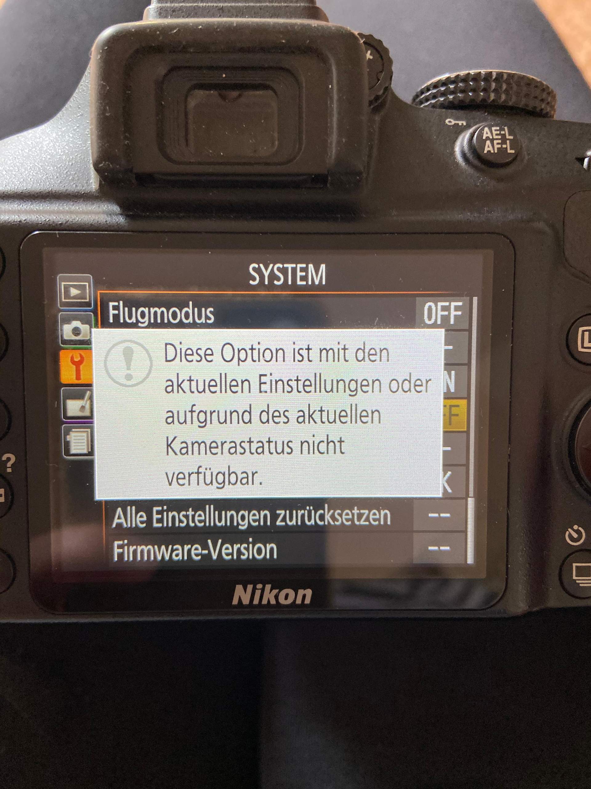 Bluetooth lässt sich bei der Kamera nicht mehr anschalten? (Computer