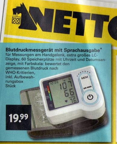 - (Discounter, blutdruckmessgeraet)