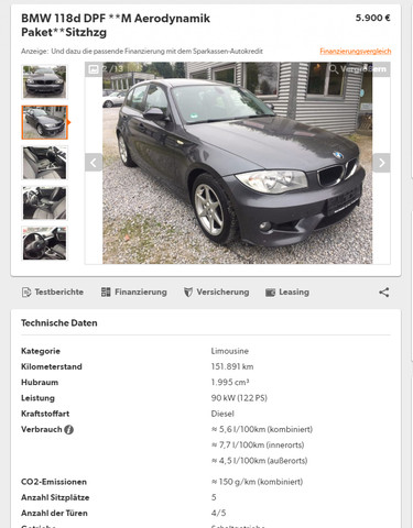 BMW 118d - (Geld, Auto, Führerschein)