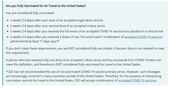 Booster Impfung für Einreise in USA?