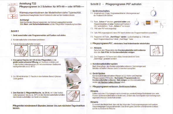 Bosch Trockner Wty7w3 Pflegeprogramm P07 Pflege Waschmaschine Wasche