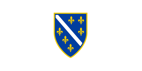 Bosnien Fahne 92-95 - (Bosnien, Lilien)