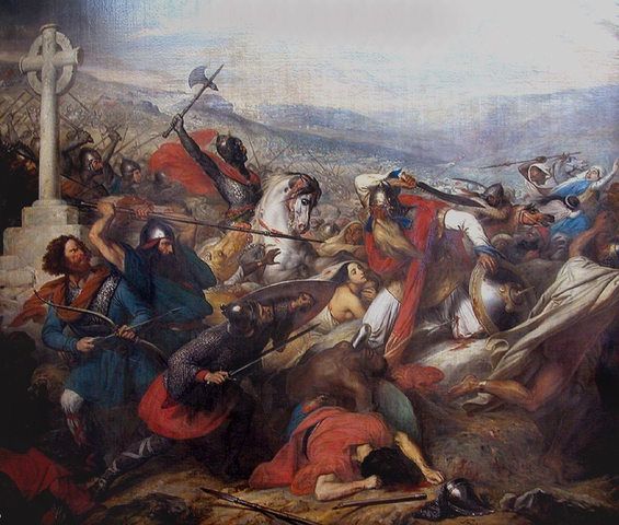 Die Schlacht von Tours und Poitiers - (Geschichte, Hausaufgaben, Bildbeschreibung)