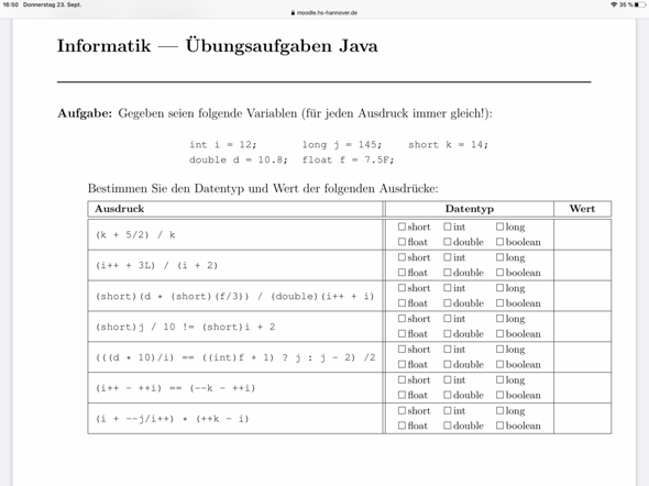 - (Studium, Informatik)