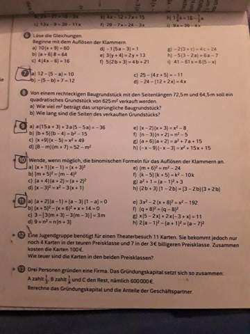 - (Schule, Arbeit, Mathematik)