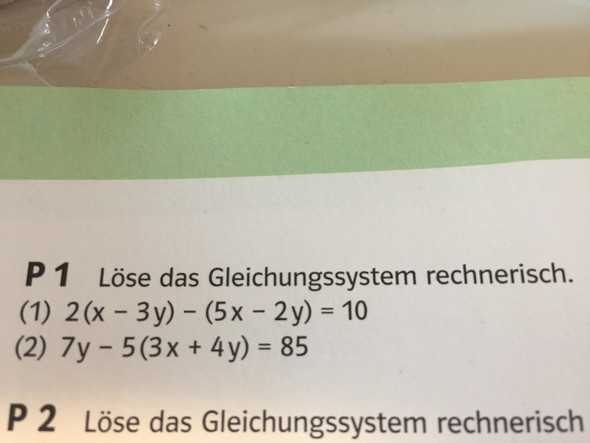 Währe nett wenn das „Gleichsetzungsverfahren“ verwendet wird!! - (Schule, Mathe, Lineares Gleichungssystem)