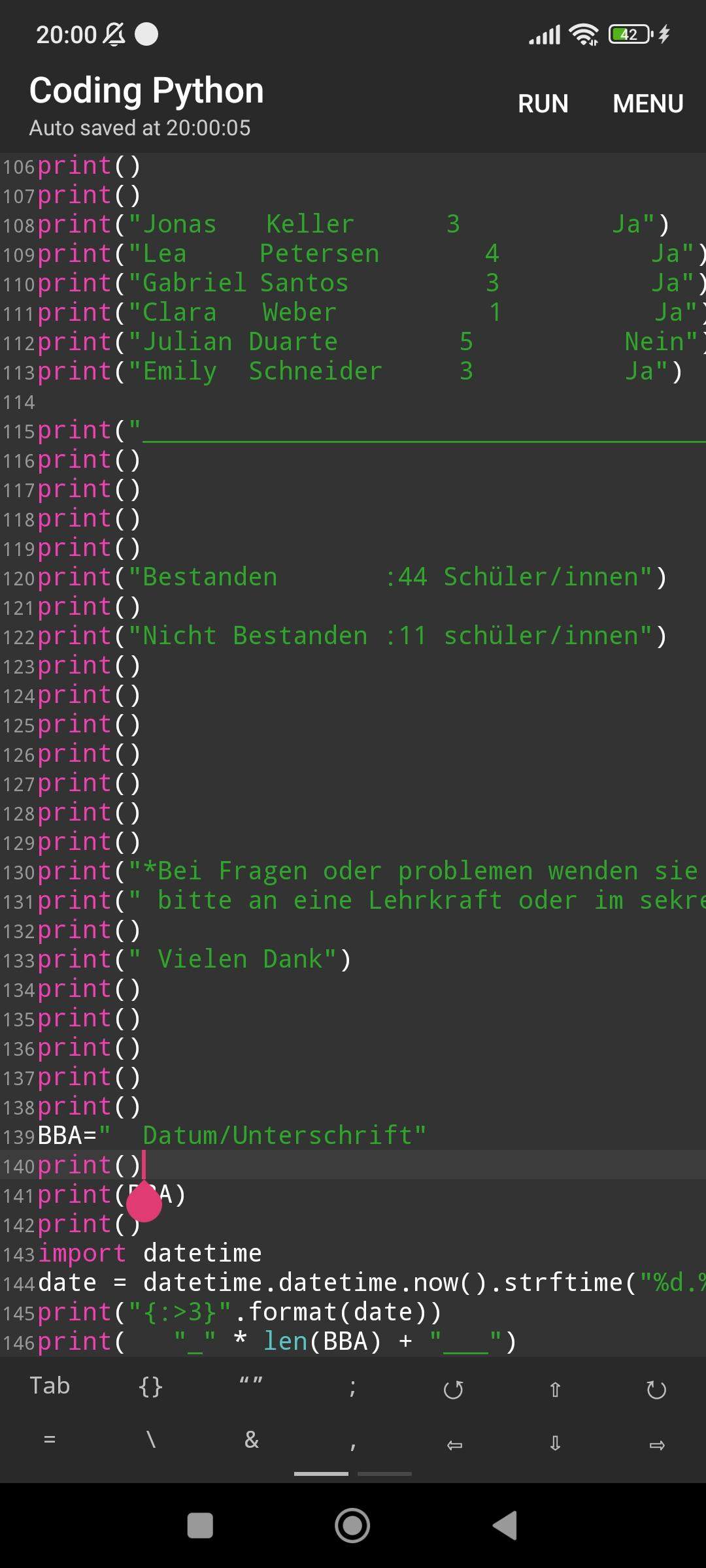 Brauche hilfe bei Phyton? (programmieren, Python, Programmiersprache)