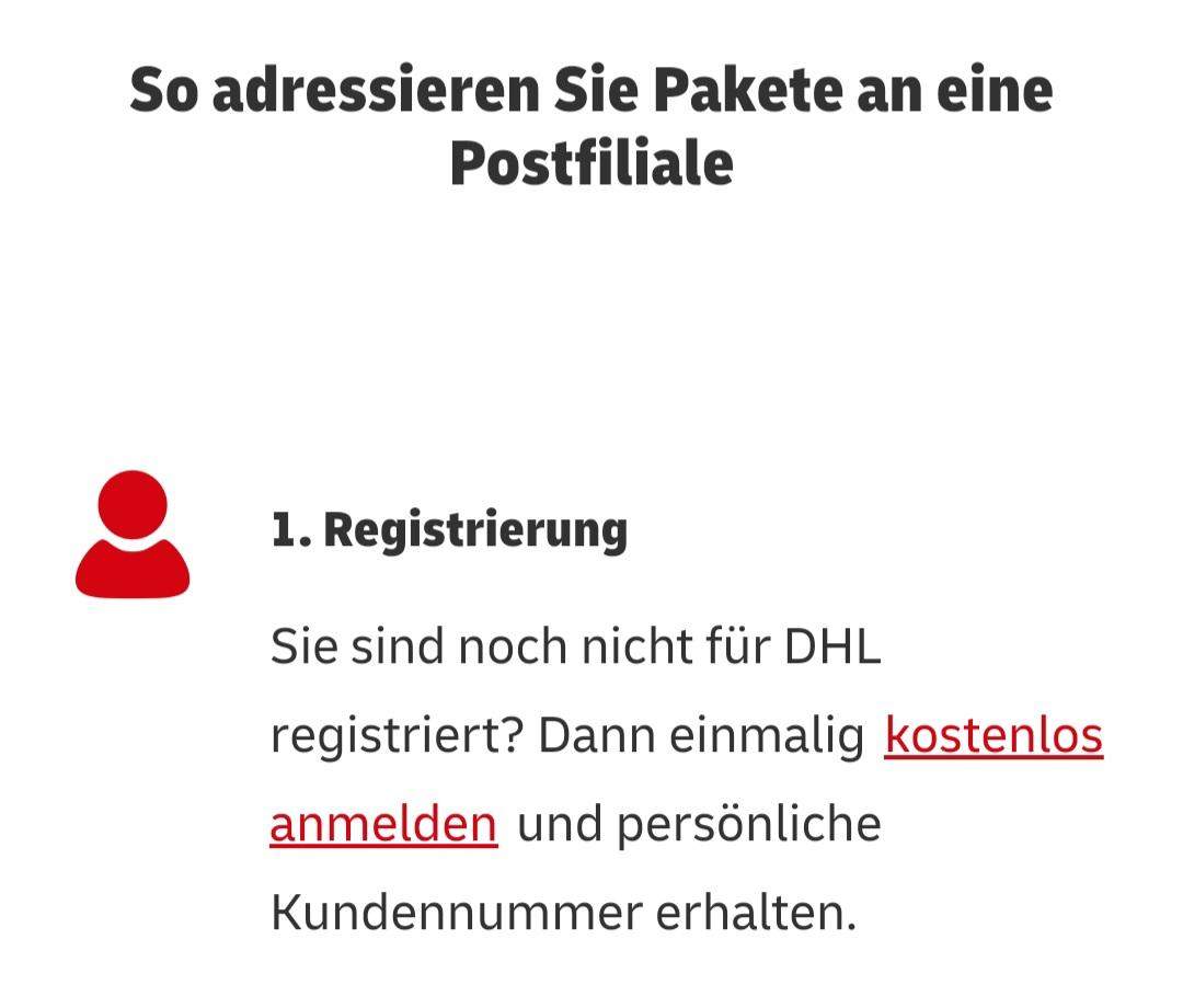 Brauche ich eine Postnummer, um Pakete an eine Postfiliale schicken zu lassen? (Post, Paket, DHL)