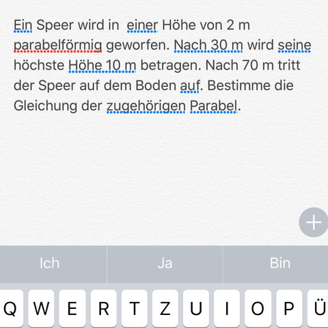 Wer hilft - (Berechnung, Mathematik Parabel)