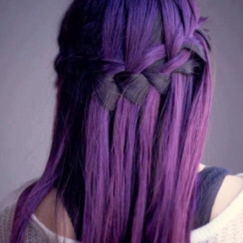 braune haare lila farben mit directions
