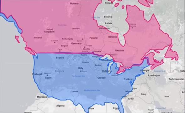 Breitengrade Europa / Nordamerika?