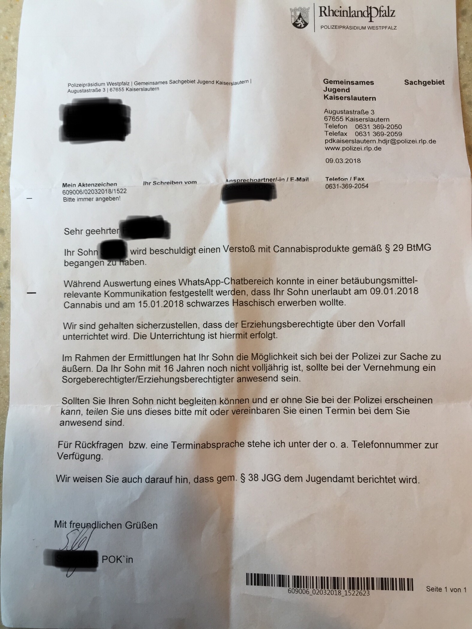 Brief Von Der Polizei Btmg Welche Konsequenz Cannabis Btmg Verstoss