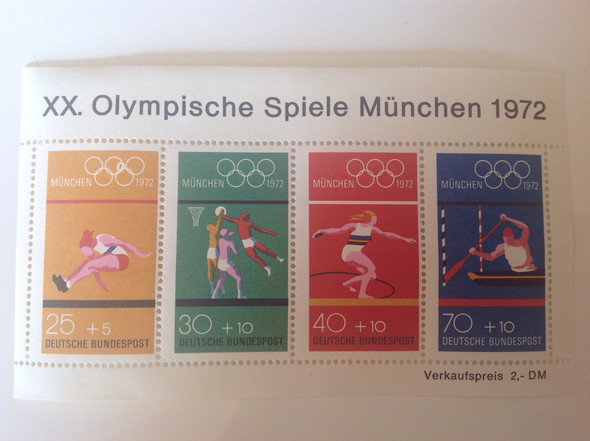 Briefmarkensatz mit Fehldruck - (Freizeit, Briefmarken, Olympische Spiele)