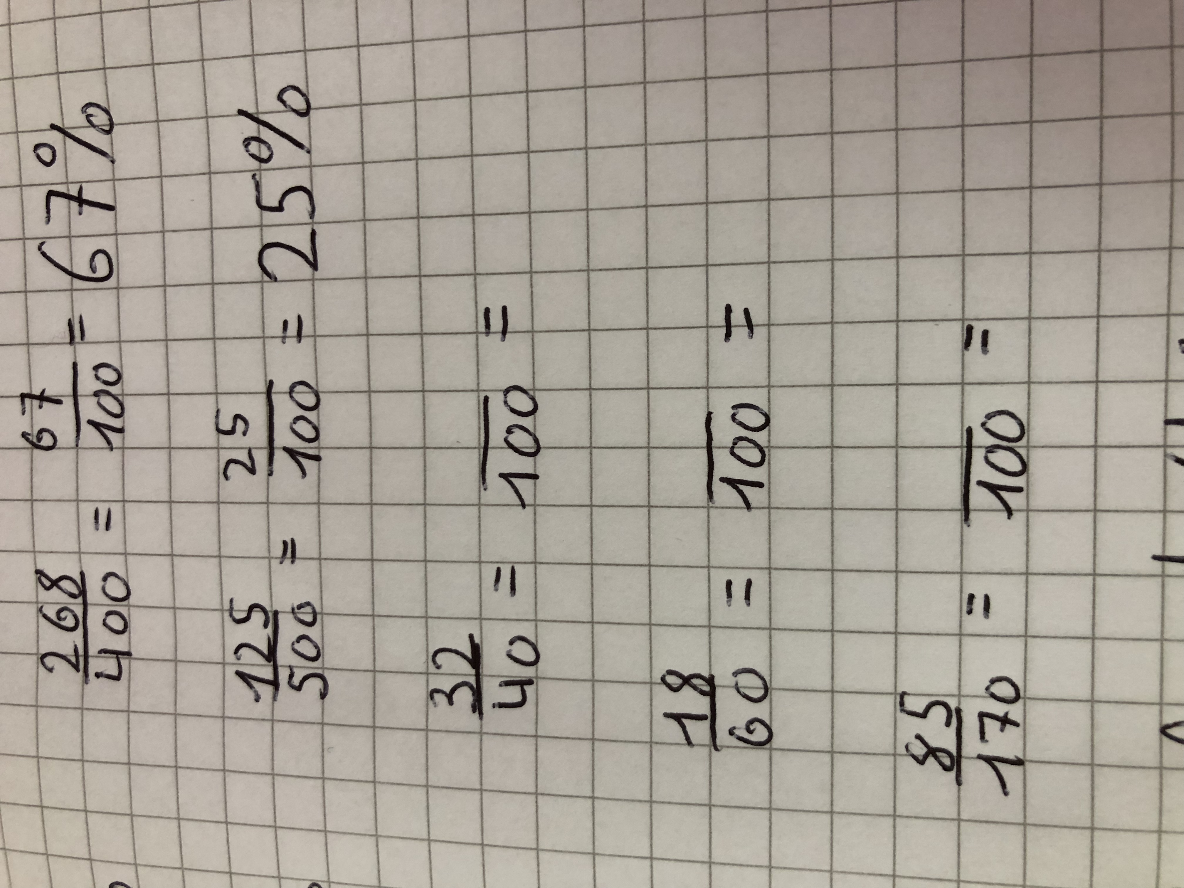 Bruch in Nenner mit 100 umwandeln? (Computer, Mathe)