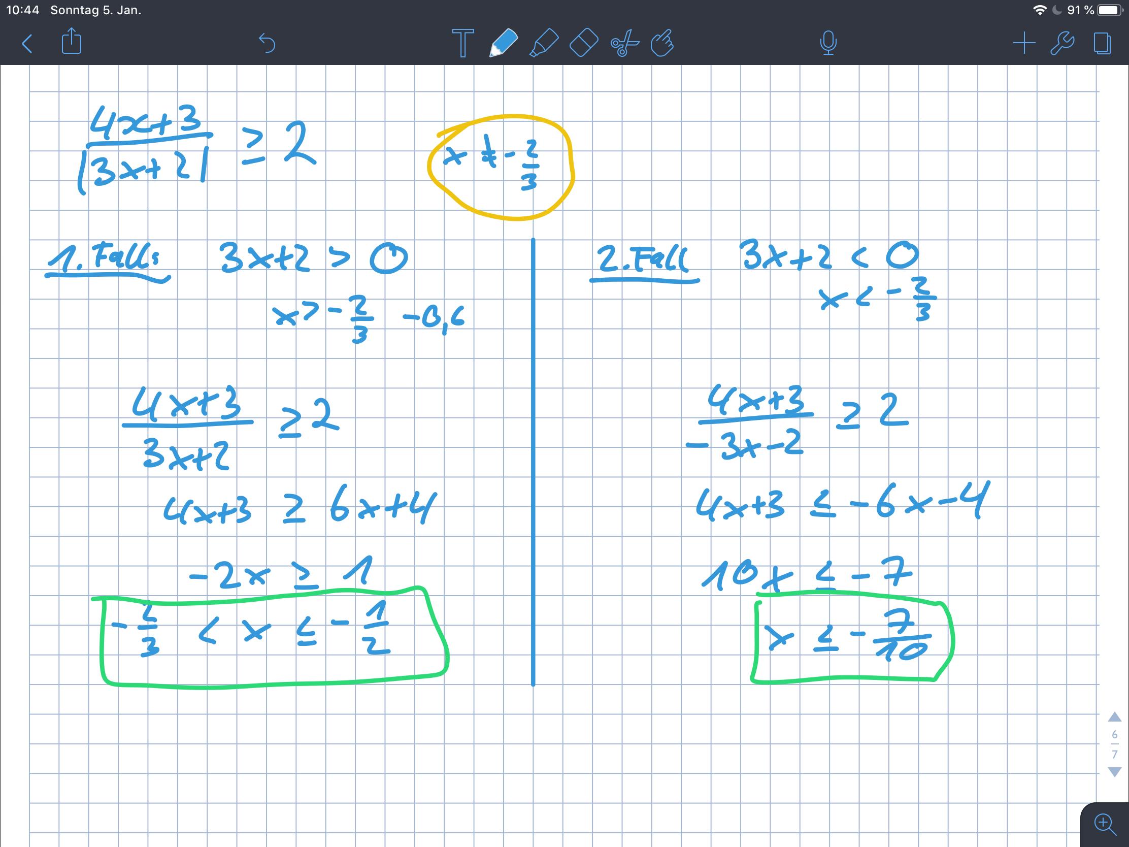 Bruchungleichung Mit Betrag - Wo Ist Mein Fehler? (Mathe, Mathematik ...