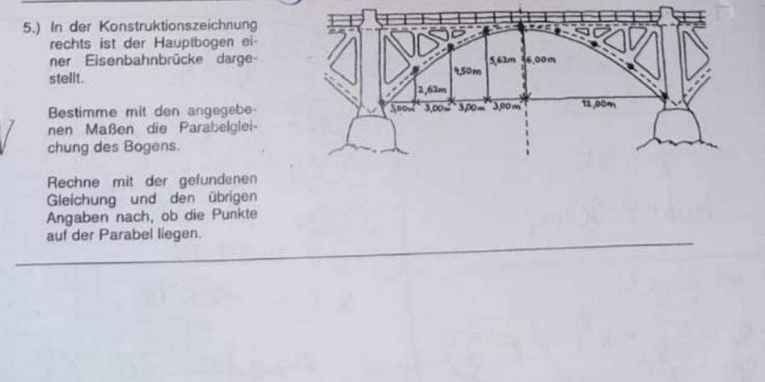 Parabelform Brückenbau | Funktions Frage: Brücken Parabel ausrechnen ...