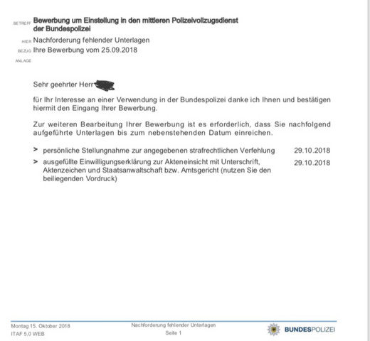 Bundespolizei Akteneinsicht
