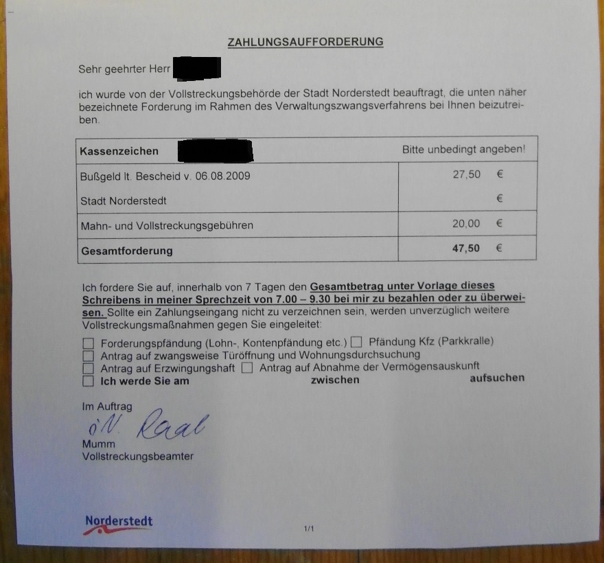 Bußgeldbescheid von 2009 bekommen. Ist dieser nicht verjährt ...