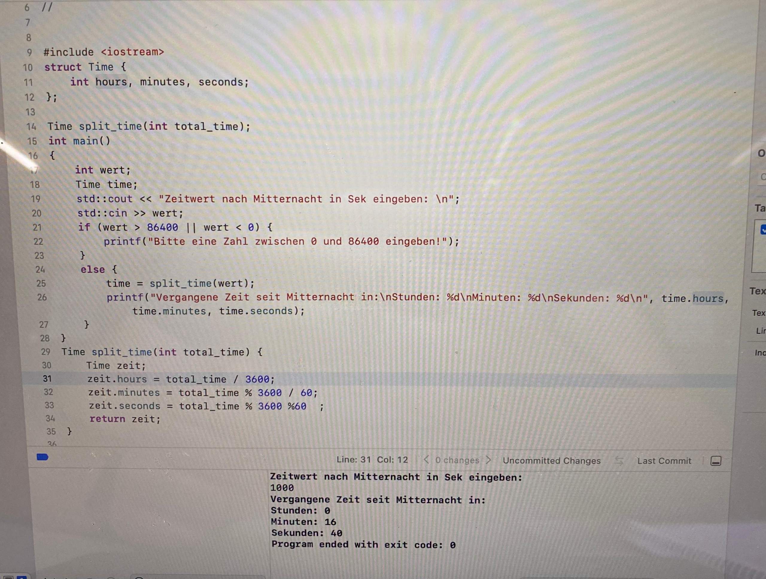 C++ Aufgabe Zeiten? (Studium, Informatik)