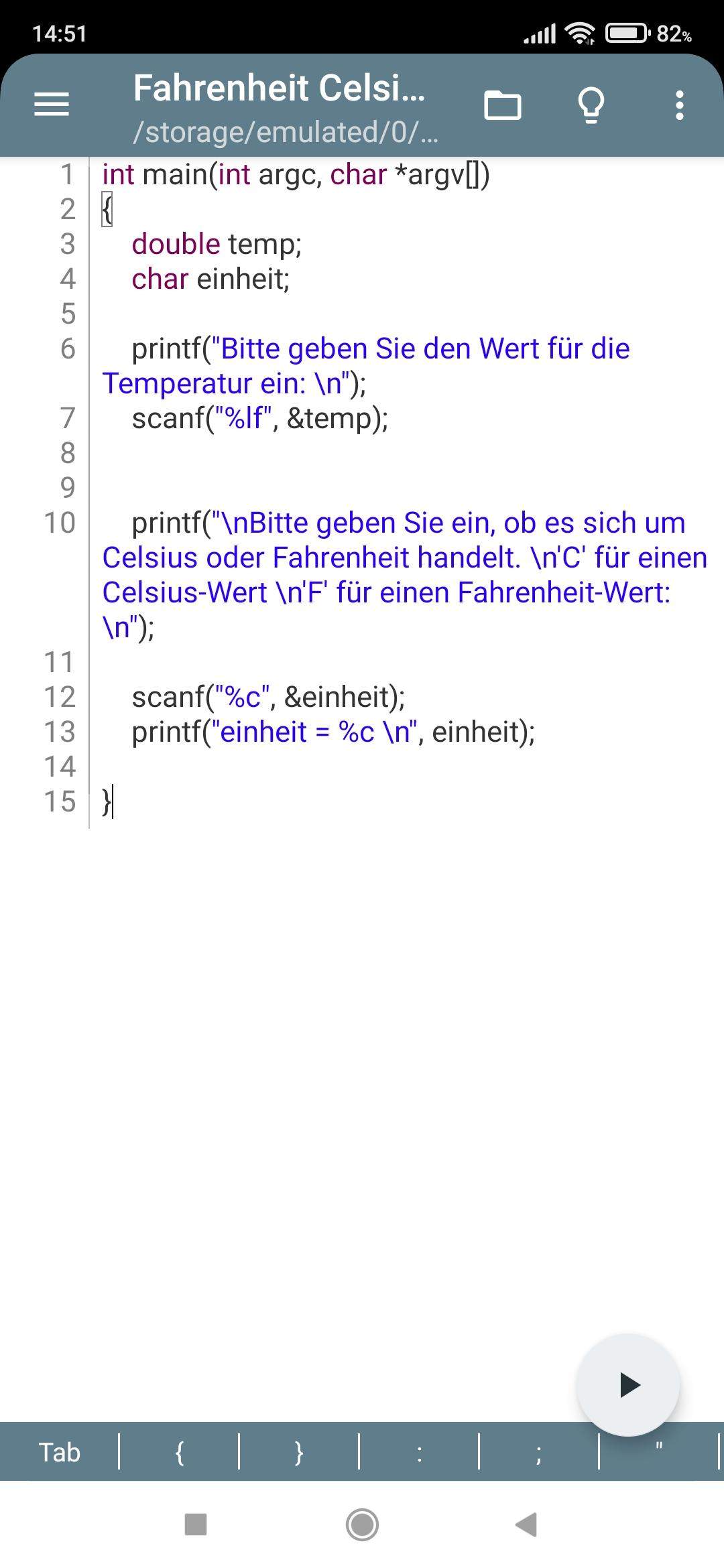 C Code funktioniert nicht? (programmieren)