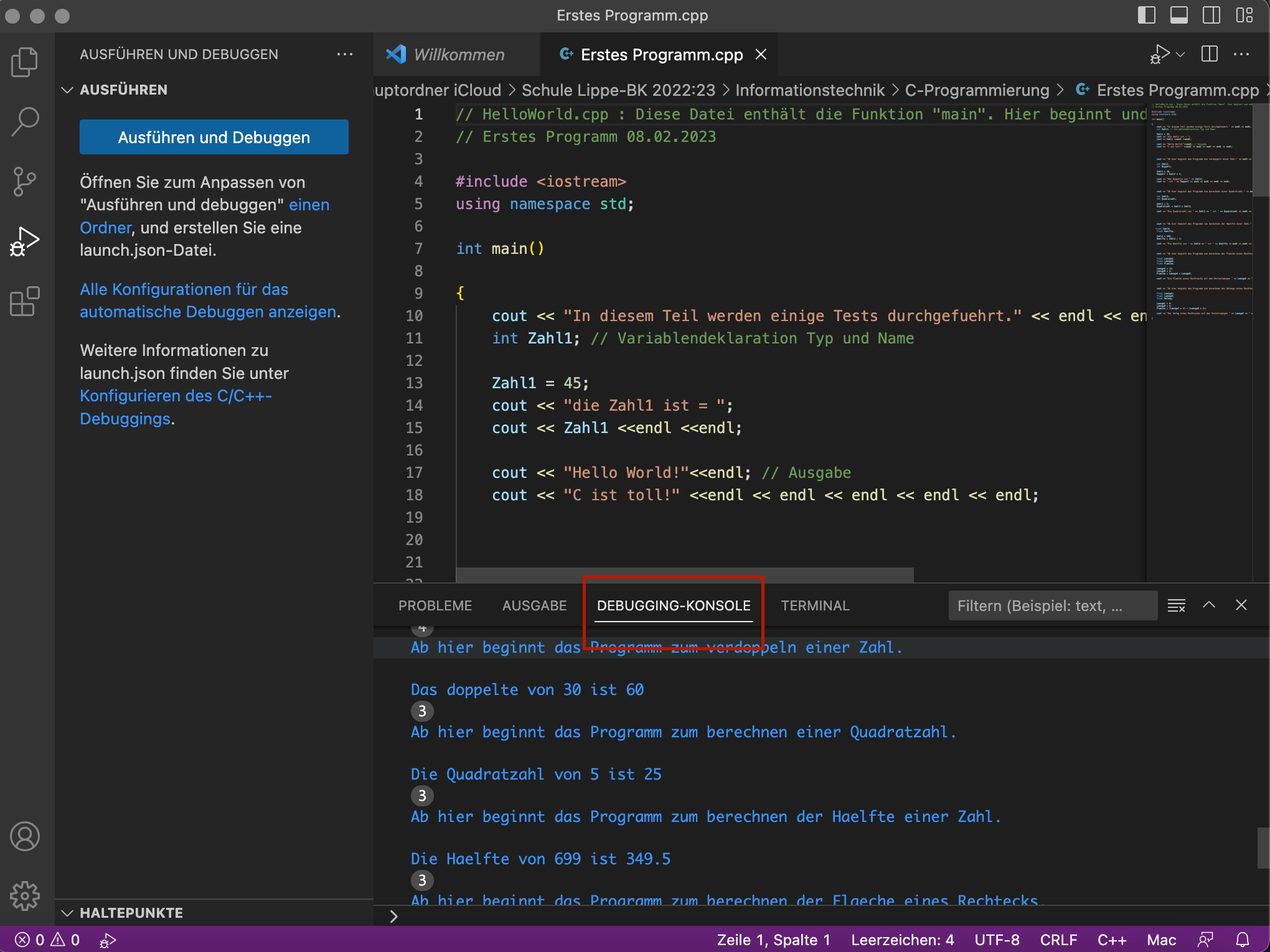 C programmierung visual studio code macbook programmiersprache