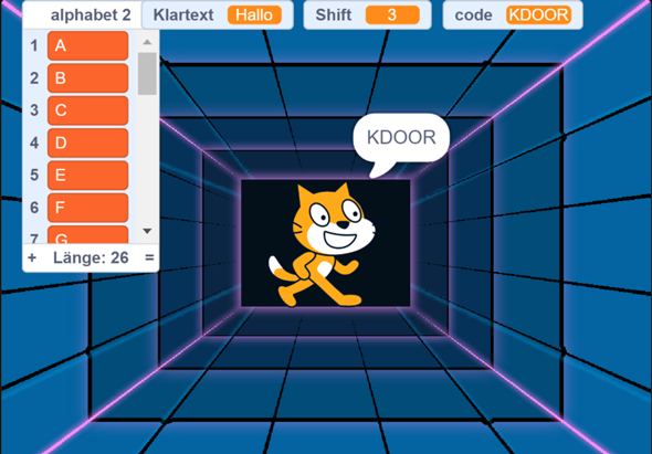 Caeser Verschlüsselung in Scratch? (Programmiersprache, Caesar)