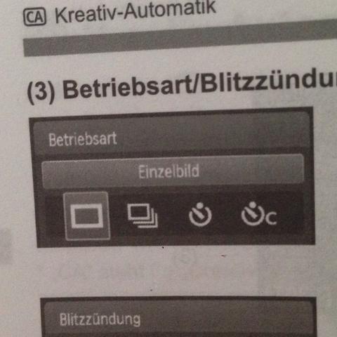 So steht es in der BA. Als zweites Symbol die Reihenaufnahmen - (Canon, Bedienungsanleitung, Reihenaufnahmen)