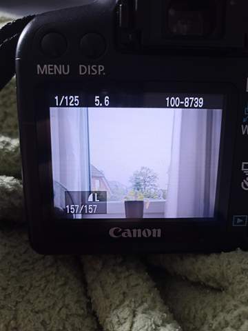 Canon EOS DIGITAL 1000d bild komplett überbelichtet?