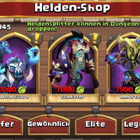 Und das sind die 3 zur Auswahl. - (Apps, Helden, Splitter)