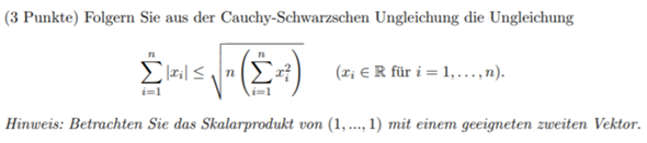 Cauchy-Schwarzsche Ungleichung lösen?