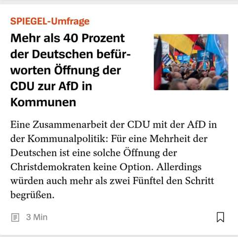 CDU würde mit der AFD zusammenarbeiten (Eure Meinung dazu)?