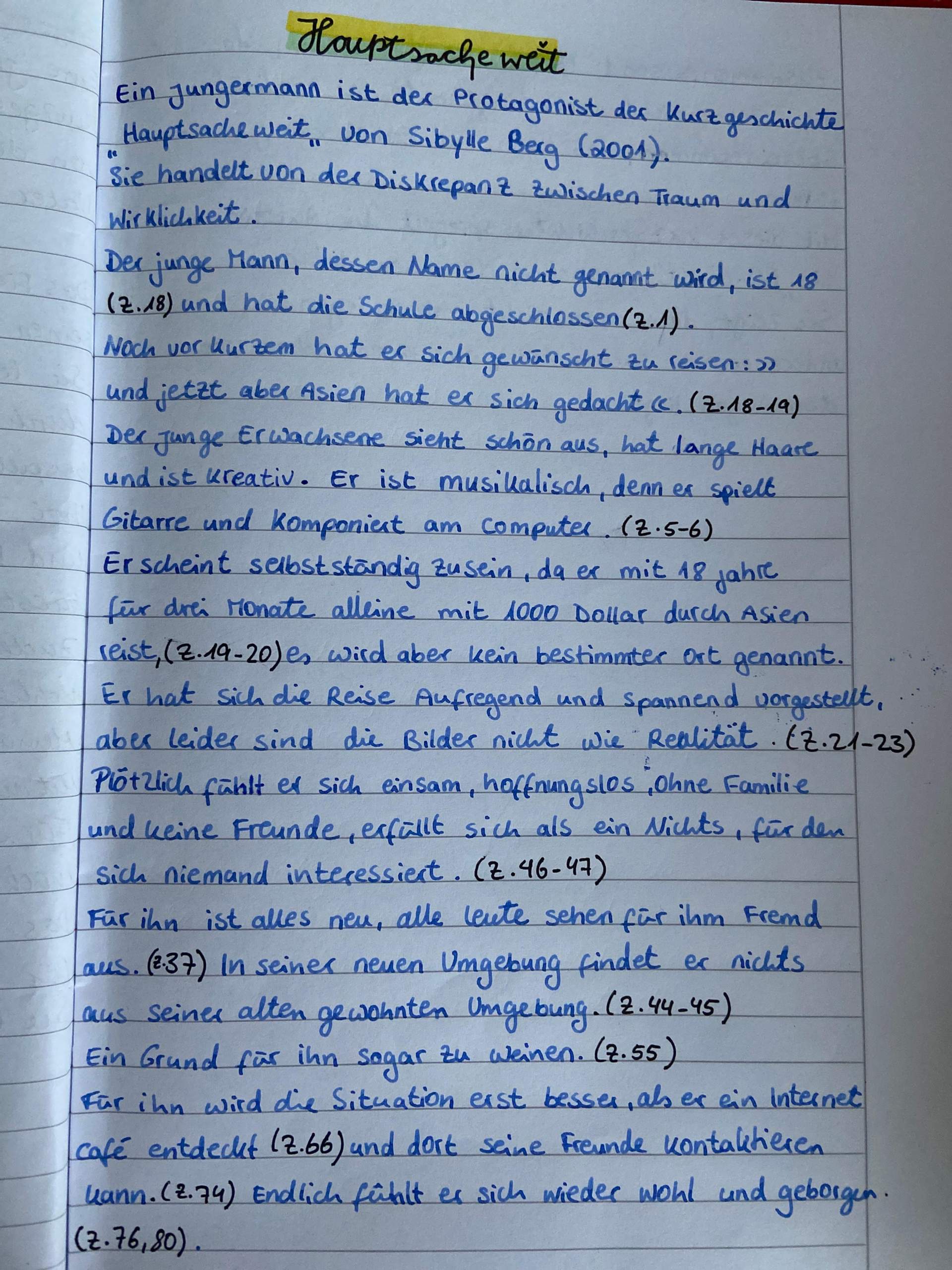 Charakterisierung? (Deutsch)