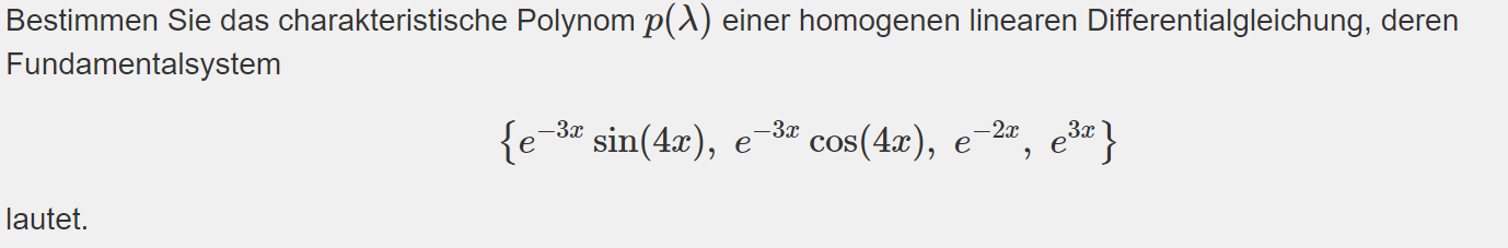 Charakteristisches Polynom Aus Fundamentalsystem Bestimmen? (lineare ...