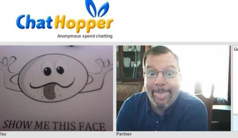 Chathopper -Logo und zwei User - (Alternative, Chatroulette, Chathopper)