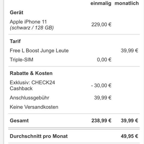 Check24 Cashback Erfahrungen Und Erklarung Iphone Handyvertrag O2