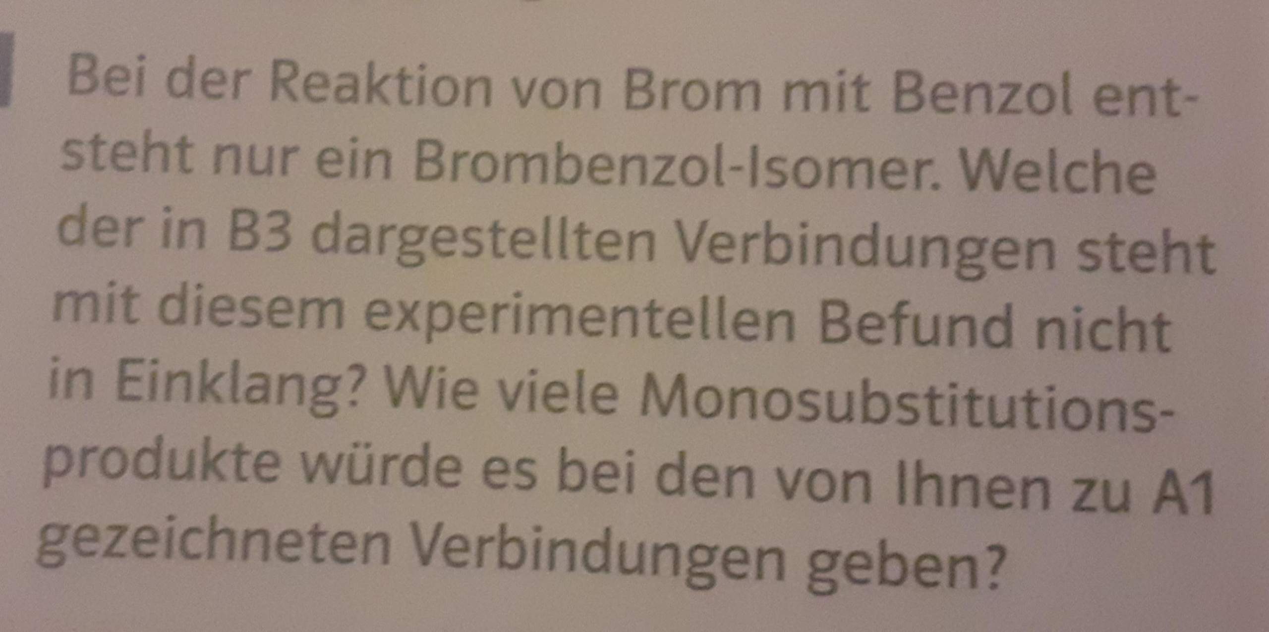 Was ist ein Monosubstitutionsprodukt?