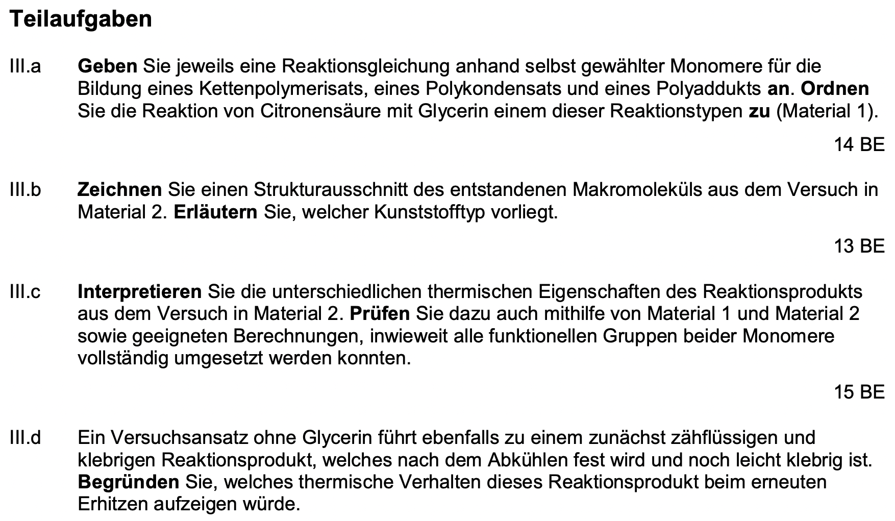 Chemie Abi Aufgaben Mit Lösungen Chemie Aufgaben Kunststoffe Abi 23? (Abitur, Chemieunterricht