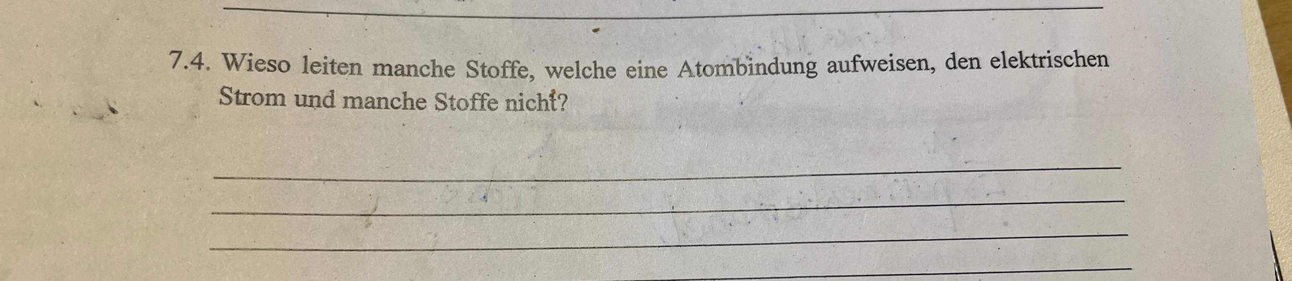 Chemie Fragestellung? (Schule)