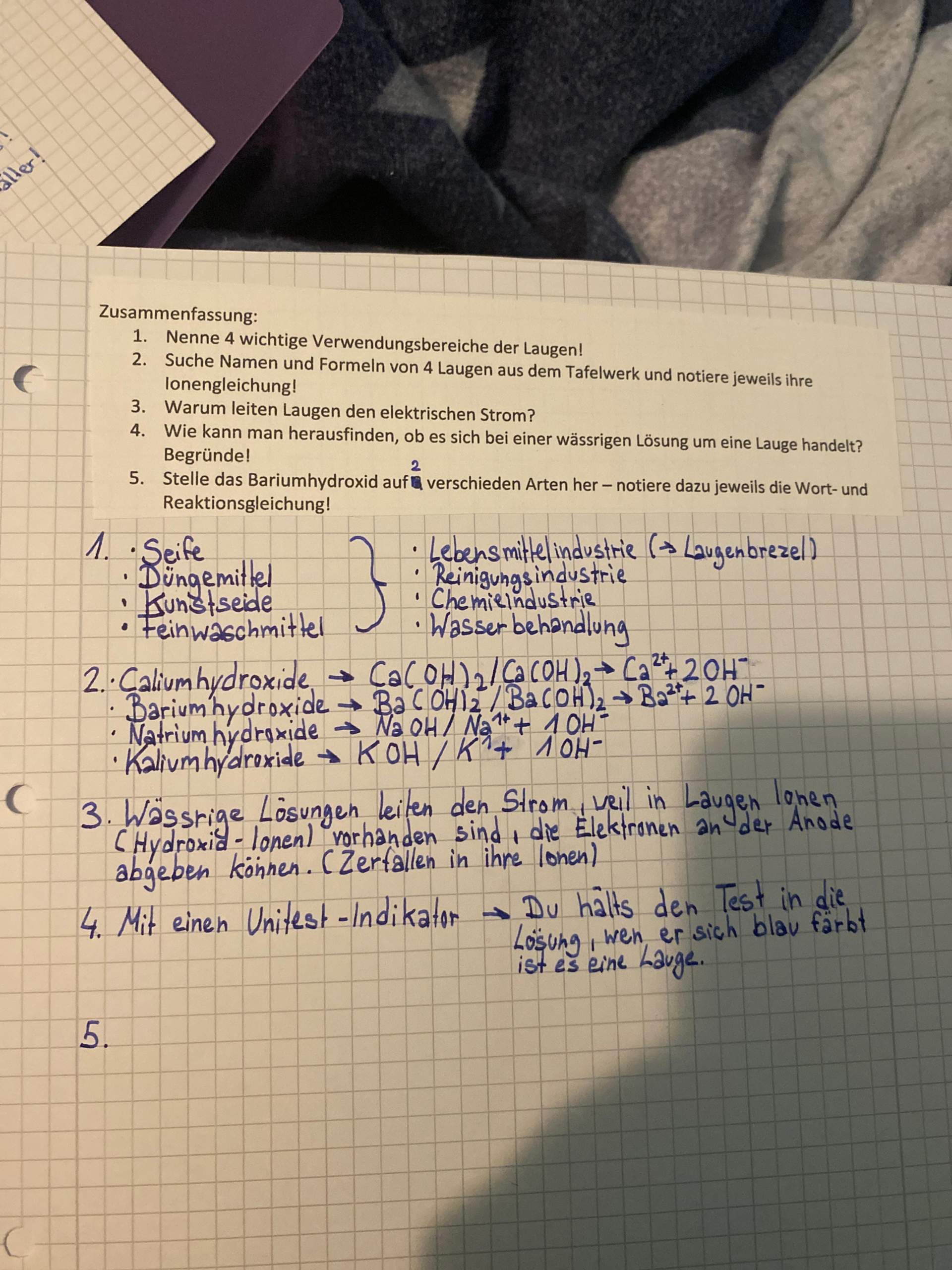 Chemie Hausaufgaben 8. klasse? (Wasser, Reaktion, Atom)