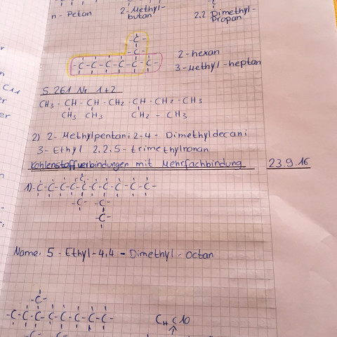 Kohlenstoffverbindungen - (Schule, Chemie, Test)