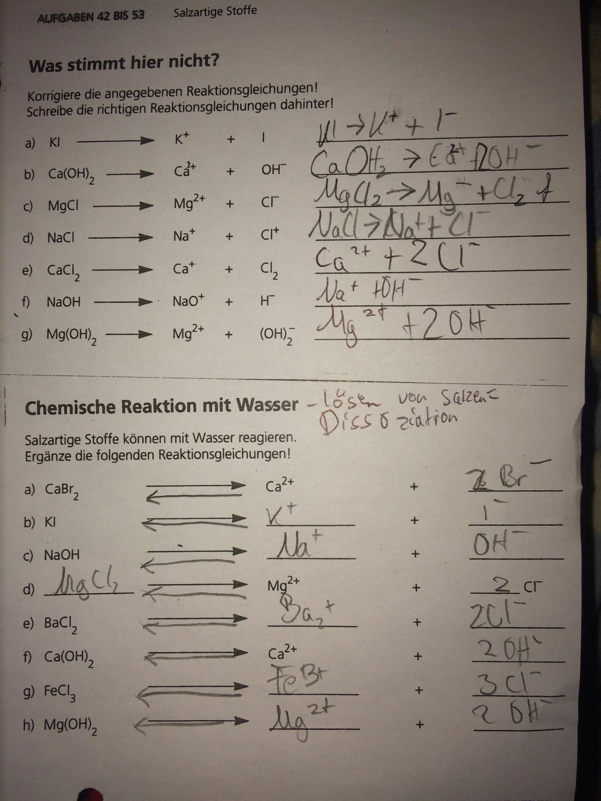 Chemie thema Salze? (Chemieunterricht, Salz, Ionen)