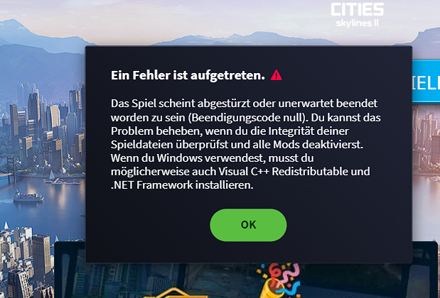 Cities Skyline Startet Nicht