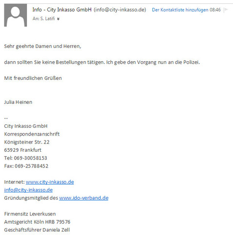 City Inkasso GmbH - (Erfahrungen, Inkasso)