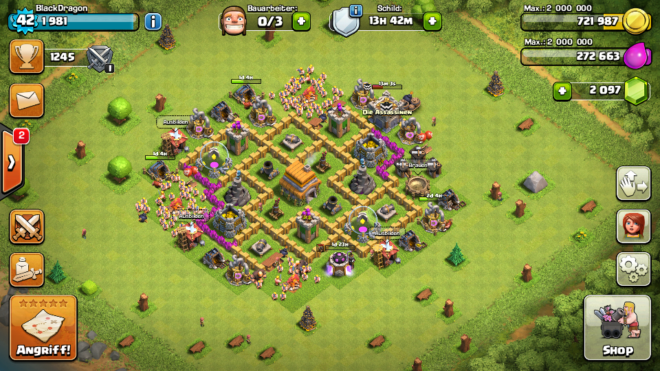 clash of clans bluestacks multi touch